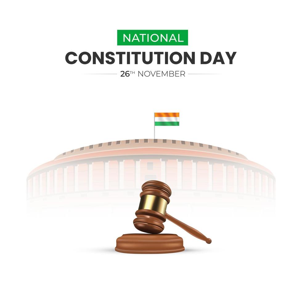 Constitution Day of India and National Constitution Day vector