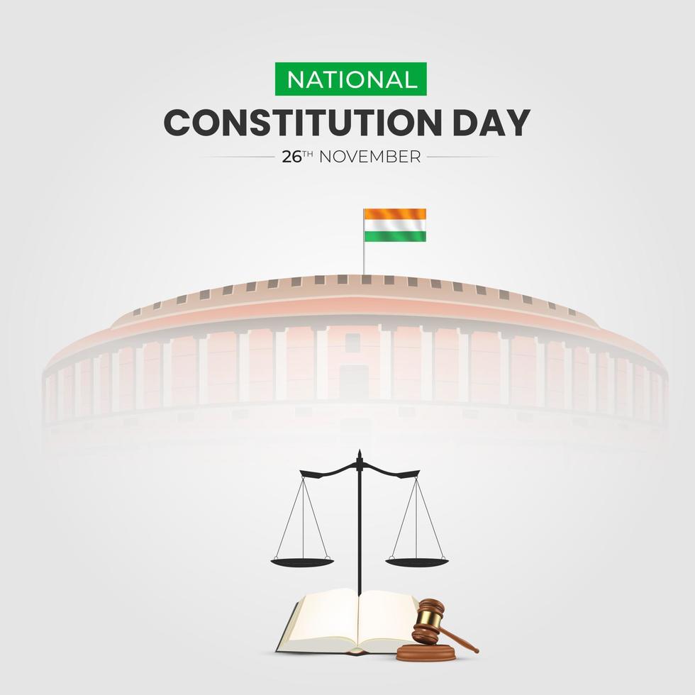 Constitution Day of India and National Constitution Day vector