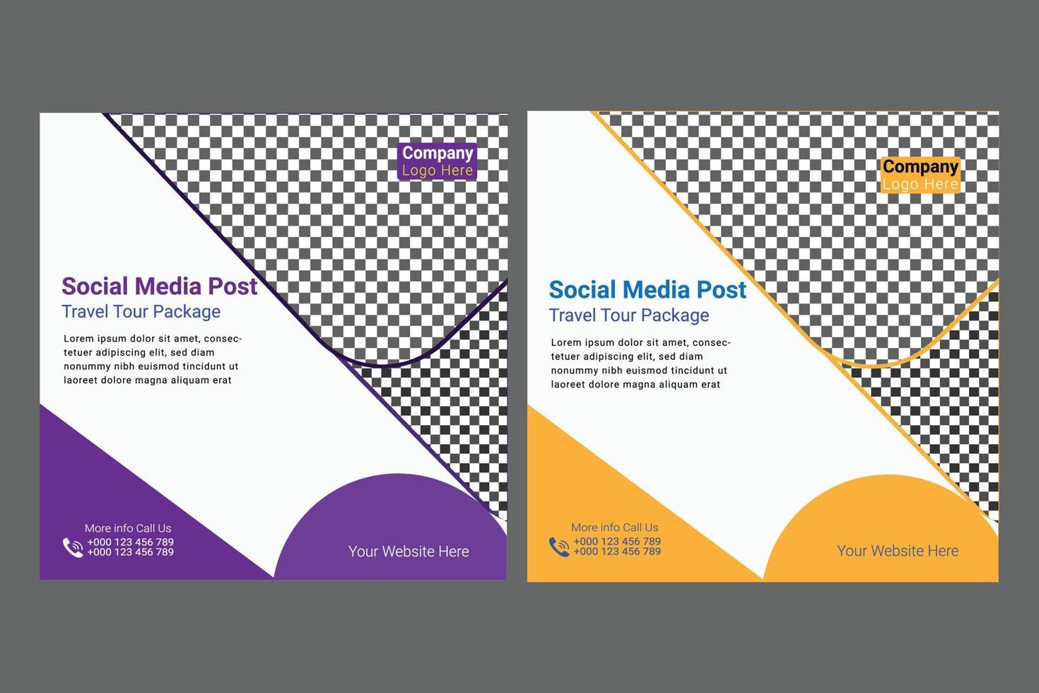 Creative Social Media Post Template Design vector