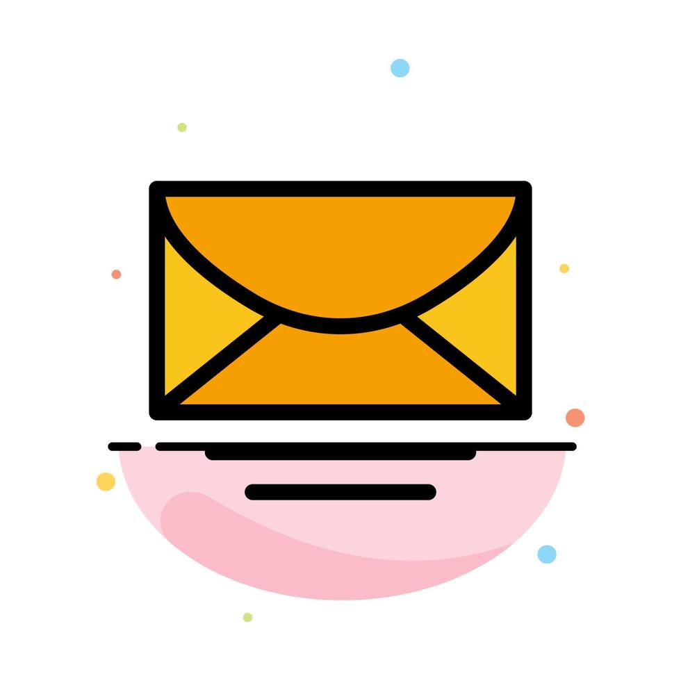 Mail Email Message Global Abstract Flat Color Icon Template vector