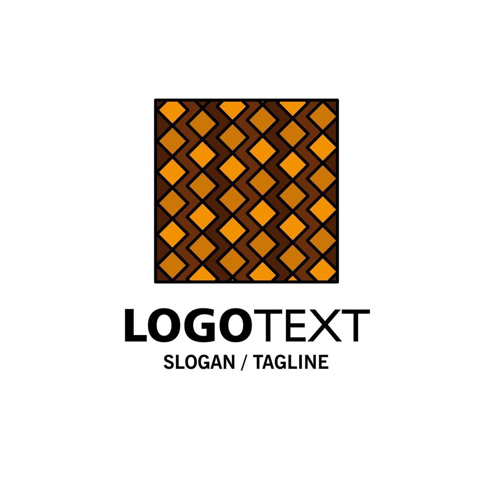 Tile Floor Slab Square Stripes Tiles Wall Business Logo Template Flat Color vector