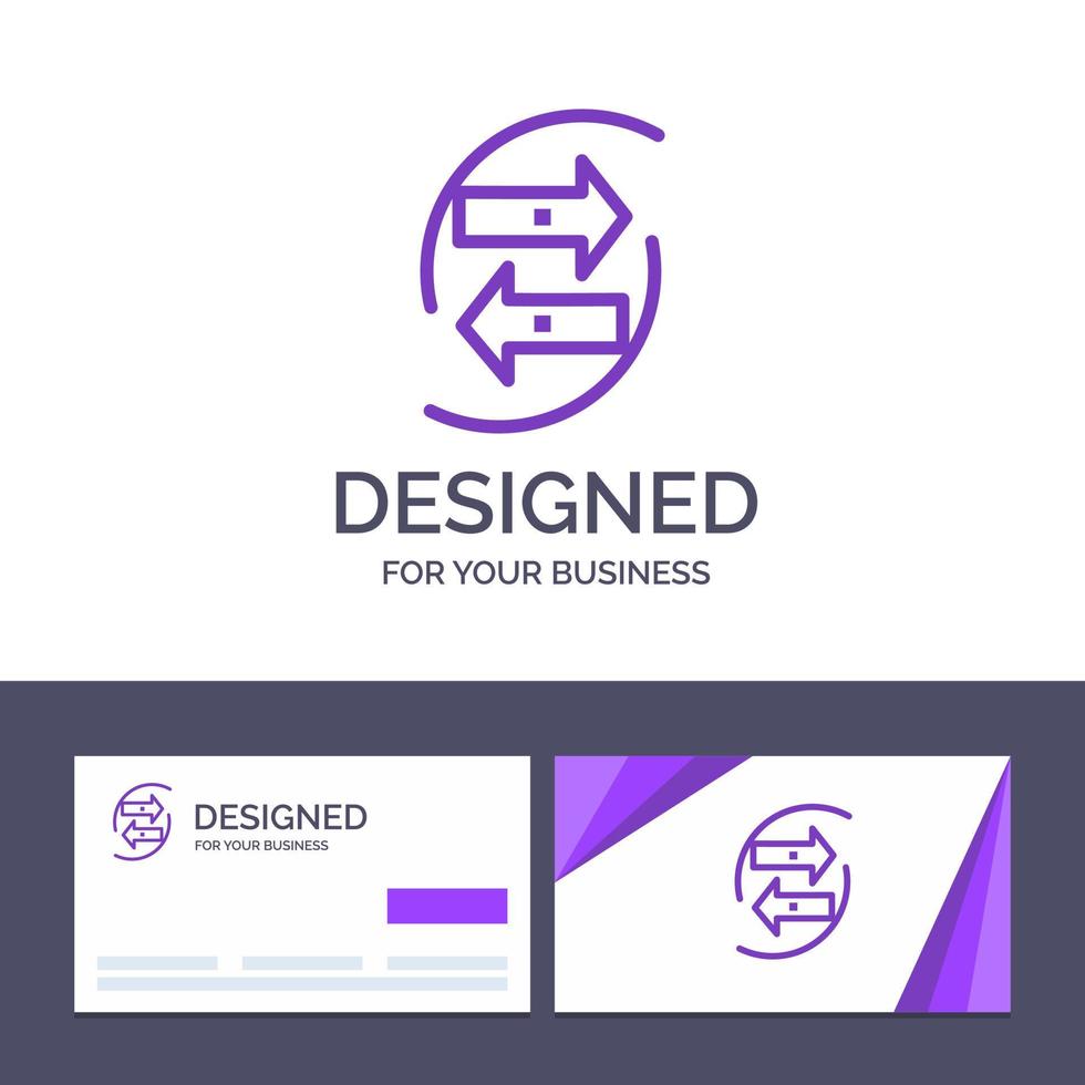 Creative Business Card and Logo template Chang Chart Data Exchange Money Paper Vector Illustration