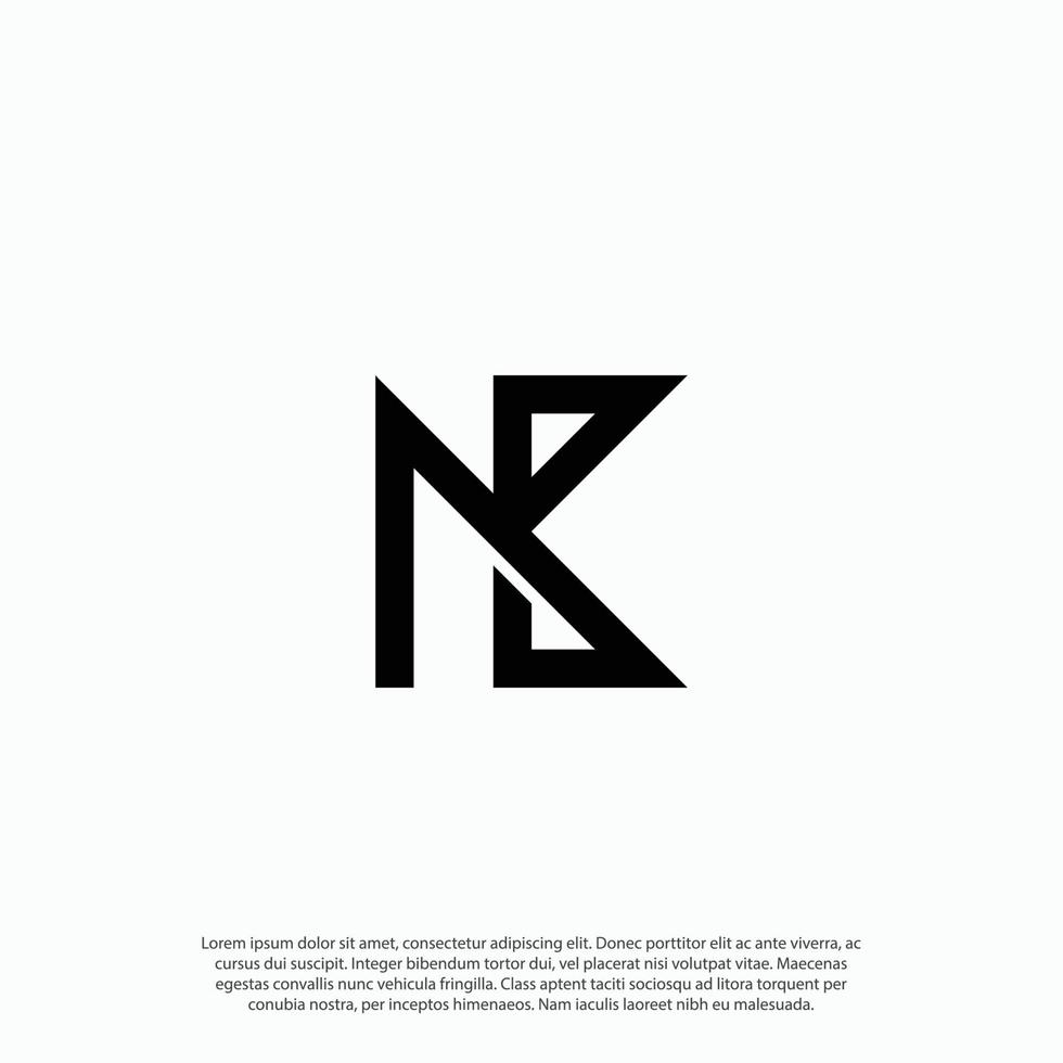 letras del alfabeto iniciales monograma logotipo nb, bn, n y b logotipo en una forma vector de diseño de logotipo