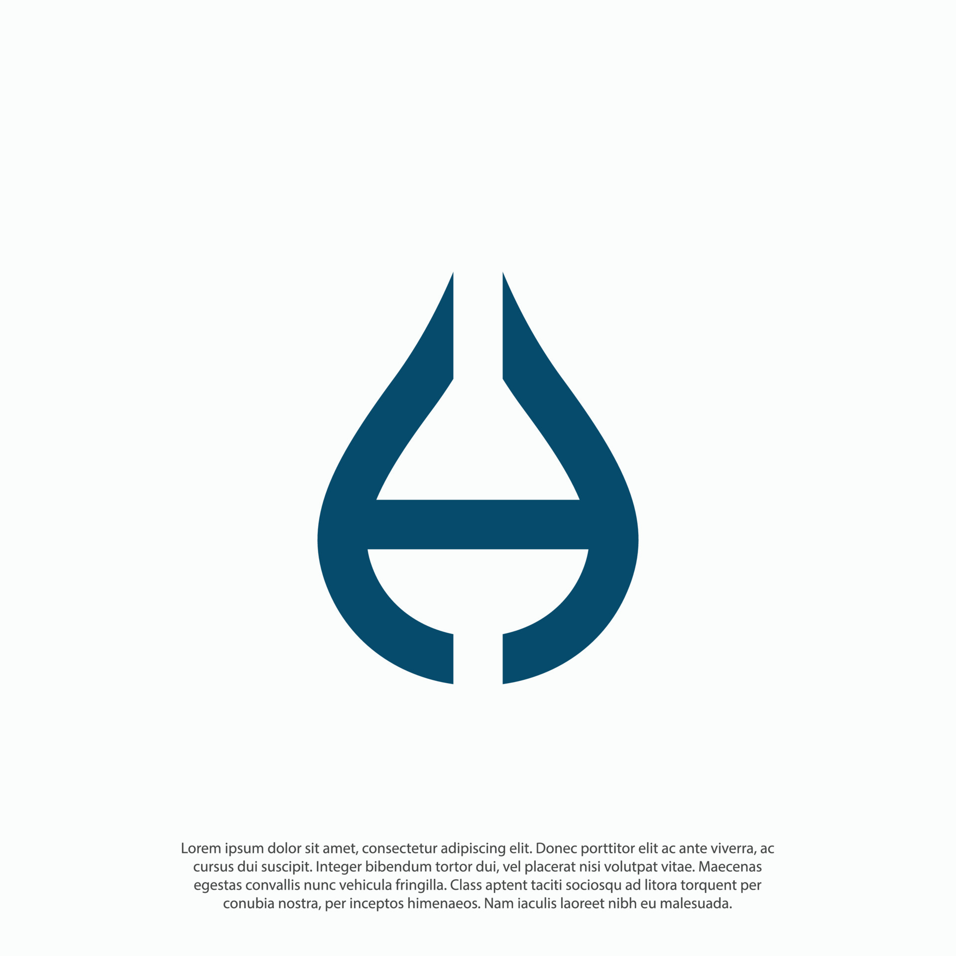 letter H with water drop style, for oil, lubricants, water or liquid