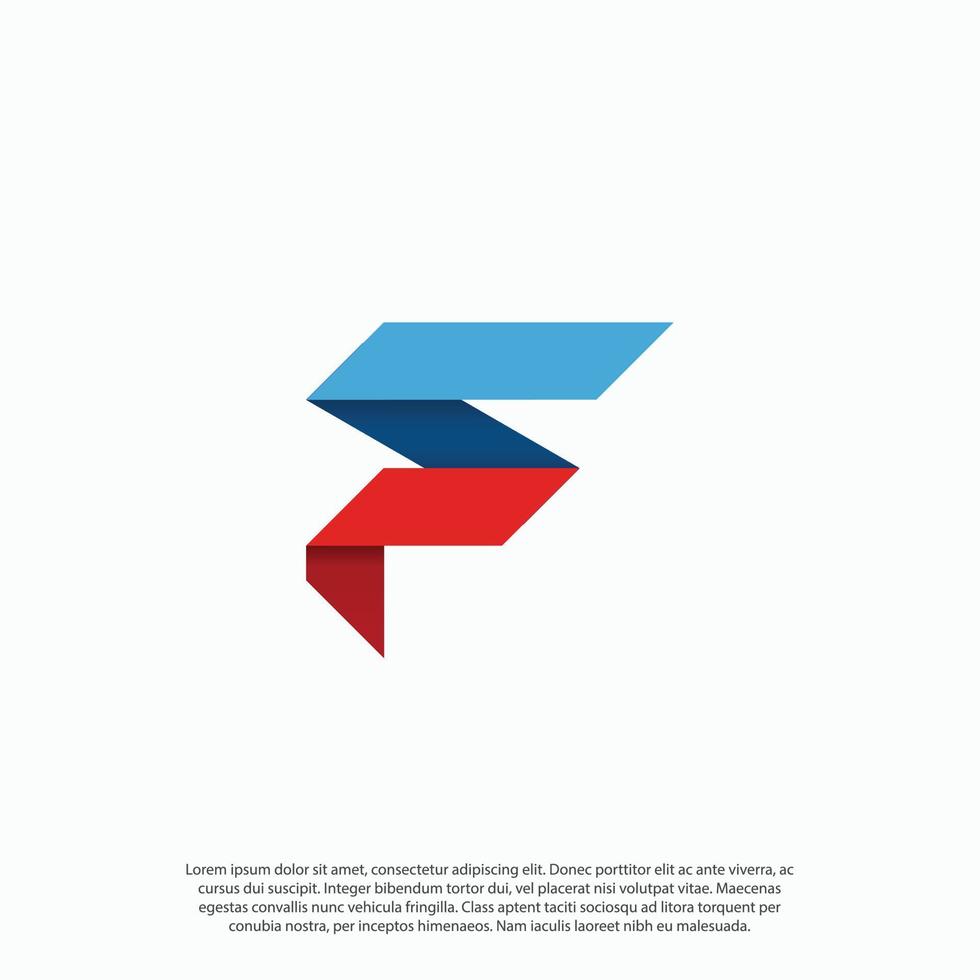 FS or SF initials monogram letter text alphabet logo design ribbon style vector