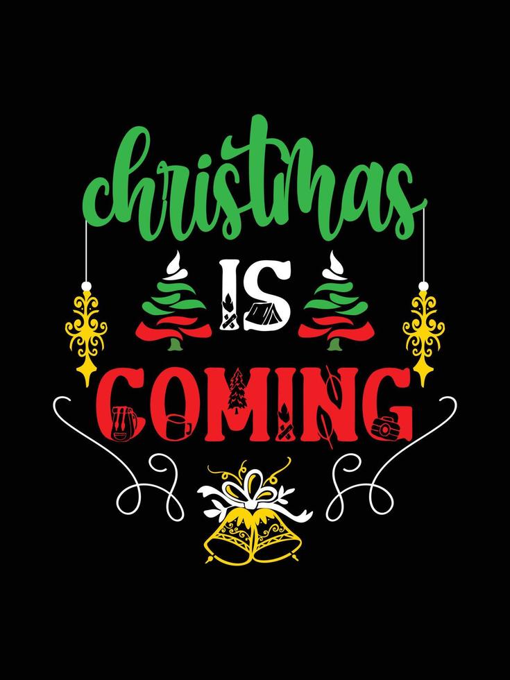 Christmas lettering typography apparel Vintages christmas tshirt design christmas merchandise designs vector
