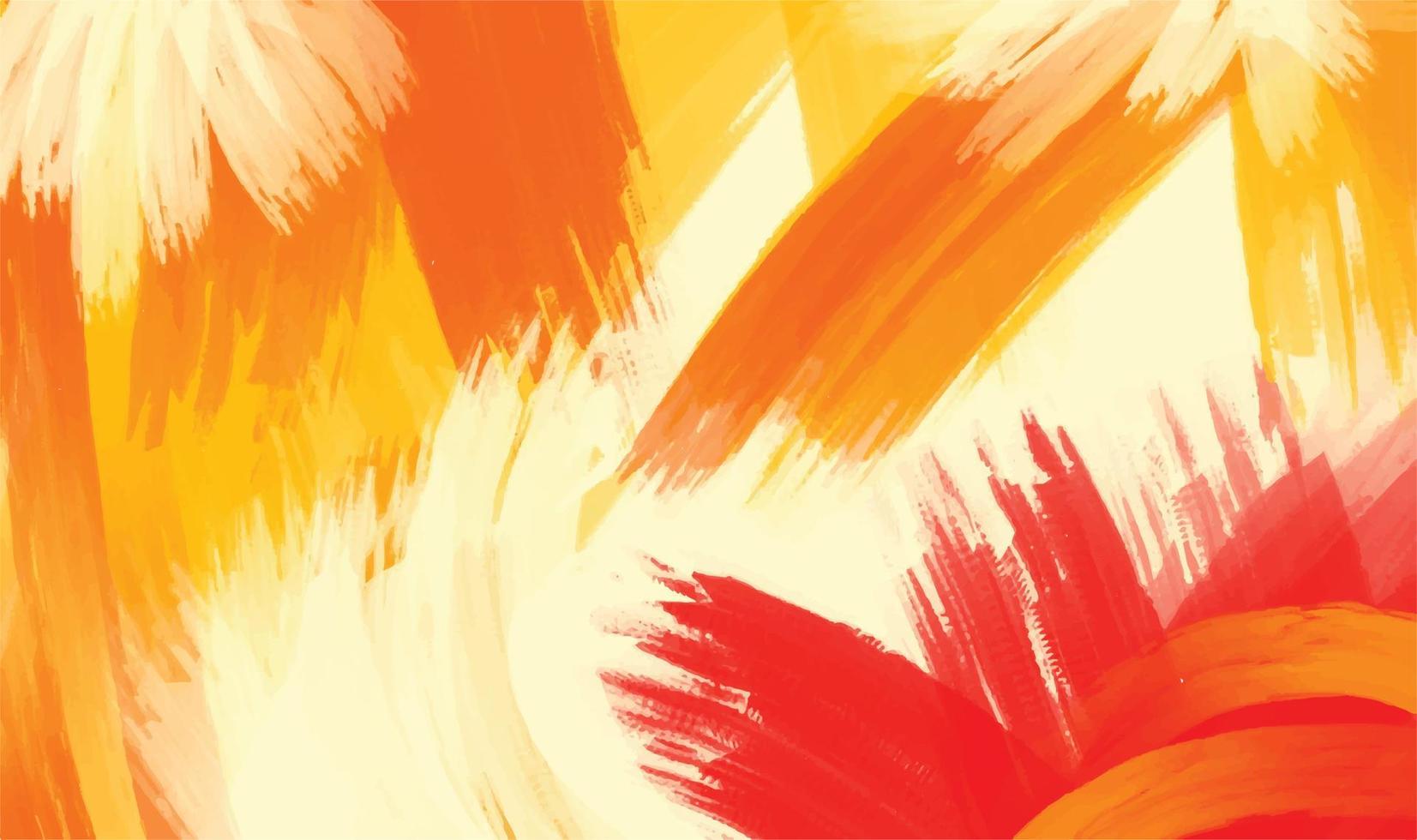 Fondo vectorial de color rojo, naranja y amarillo con textura de trazos de pincel de pintura al óleo. papel tapiz para pancarta, publicación en redes sociales, sitio web, folleto, folleto y otros fines con color otoñal. vector