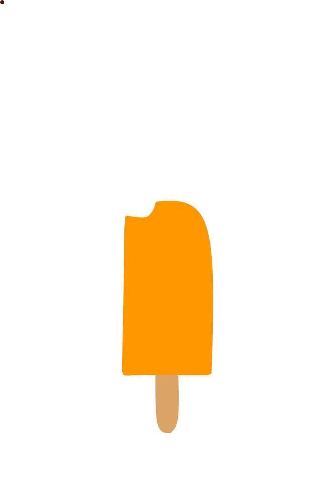 Orange flavor ice cream vector