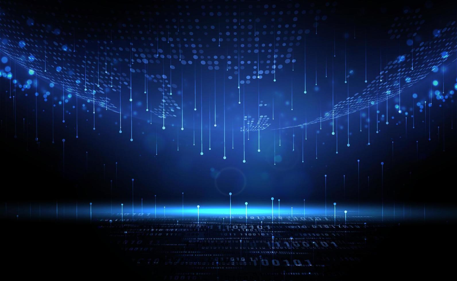 Digital technology worldwide global network connection blue