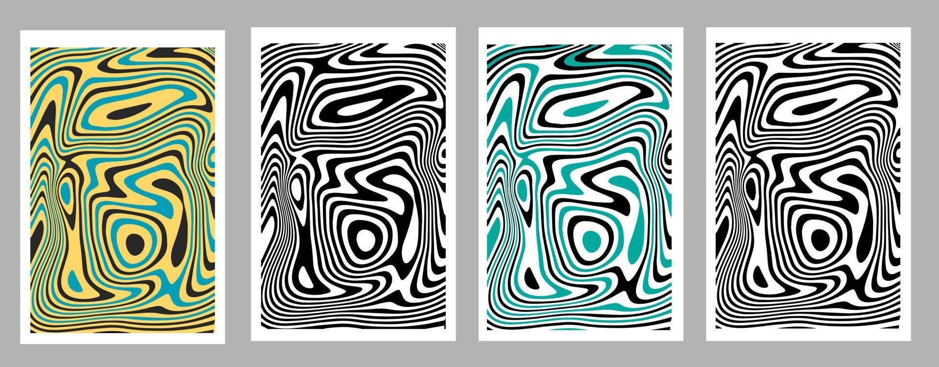 colección de arte óptico abstracto vector