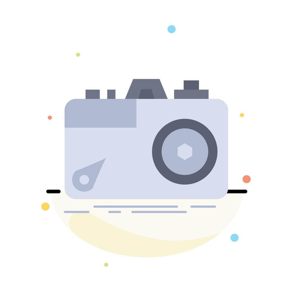 cámara fotografía captura foto apertura color plano icono vector