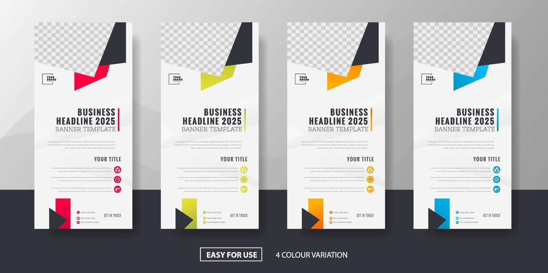 Modern Corporate Business Roll Up Banner Standee Template Vector Design, Abstract Creative X Banner, Pull Up Banner Layout for Advertisement, Ads, Exhibition, Display