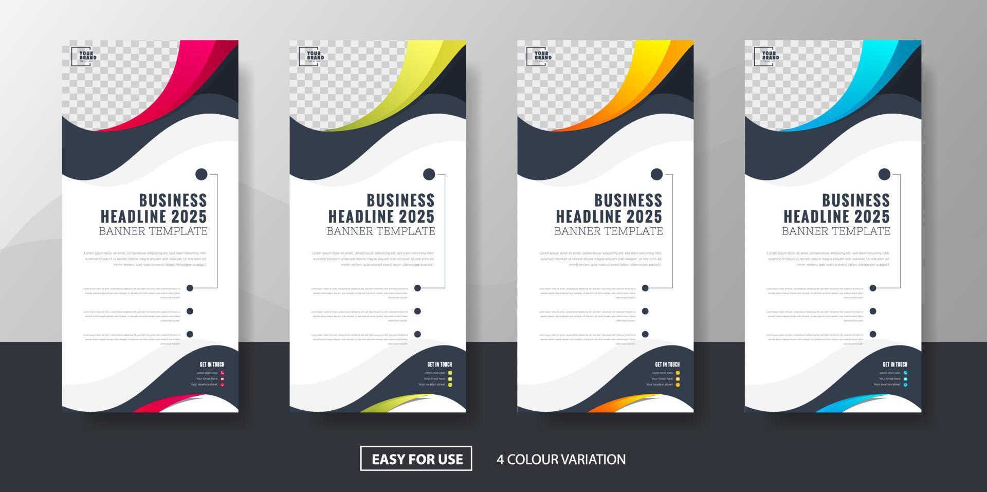 Modern Corporate Business Roll Up Banner Standee Template Vector Design, Abstract Creative X Banner, Pull Up Banner Layout for Advertisement, Ads, Exhibition, Display