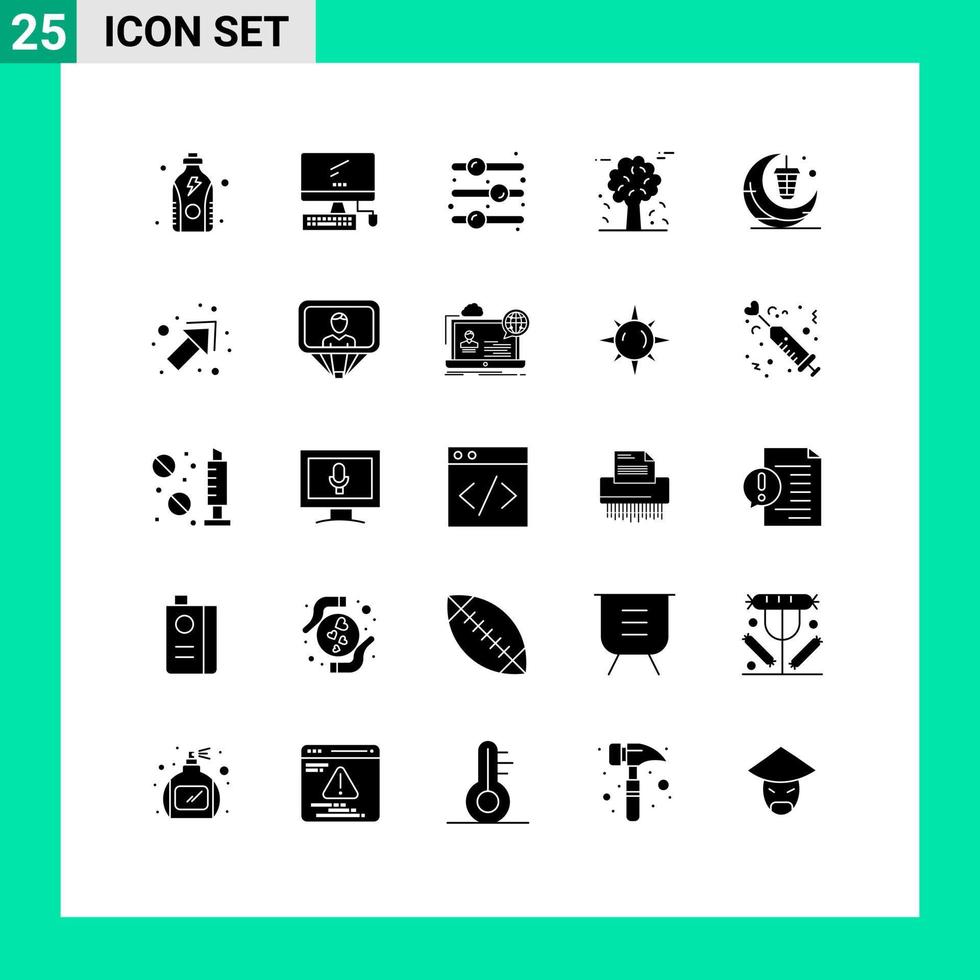 Pack of 25 creative Solid Glyphs of scandinavia canada pc arctic toggle switch Editable Vector Design Elements