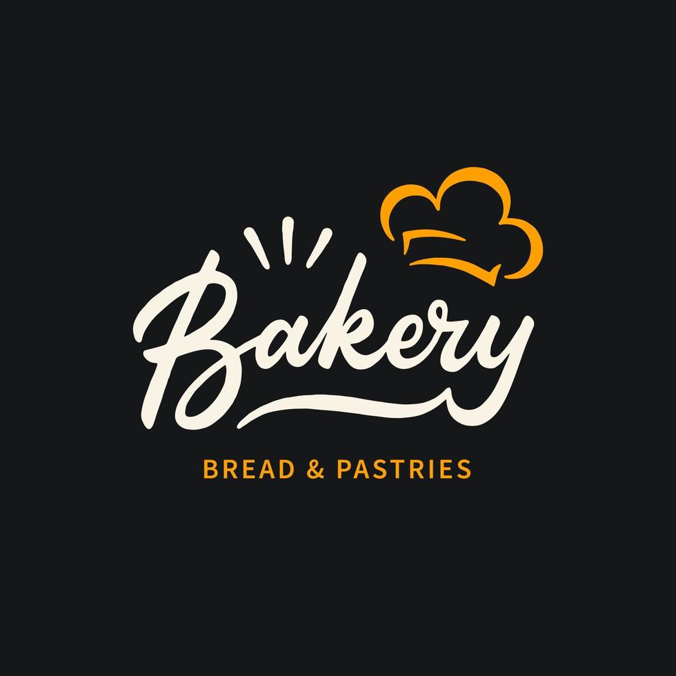 Bakery bread and pastry design logo template vector