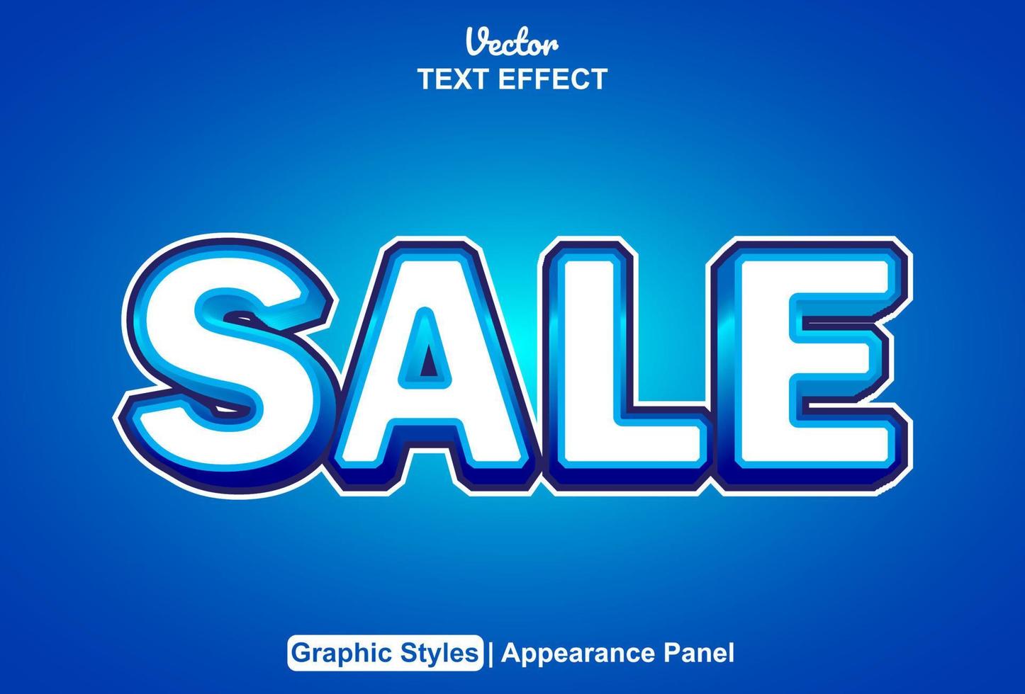 sale text effect with graphic style and editable. vector