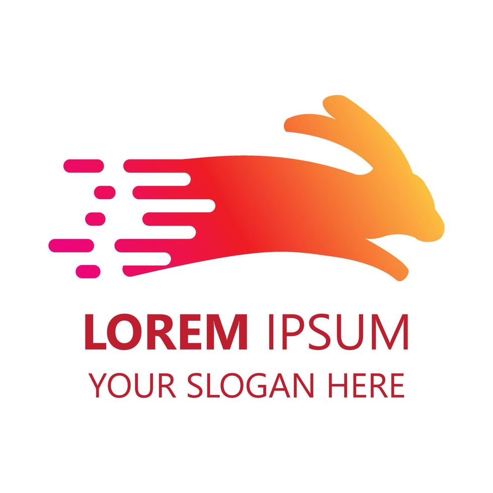 speed rabbit logo design template. rabbit illustration vector 14470778