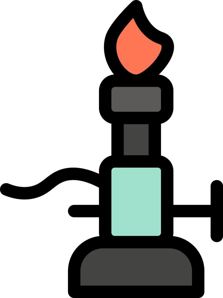 Fire Lab Light Science Torch  Flat Color Icon Vector icon banner Template