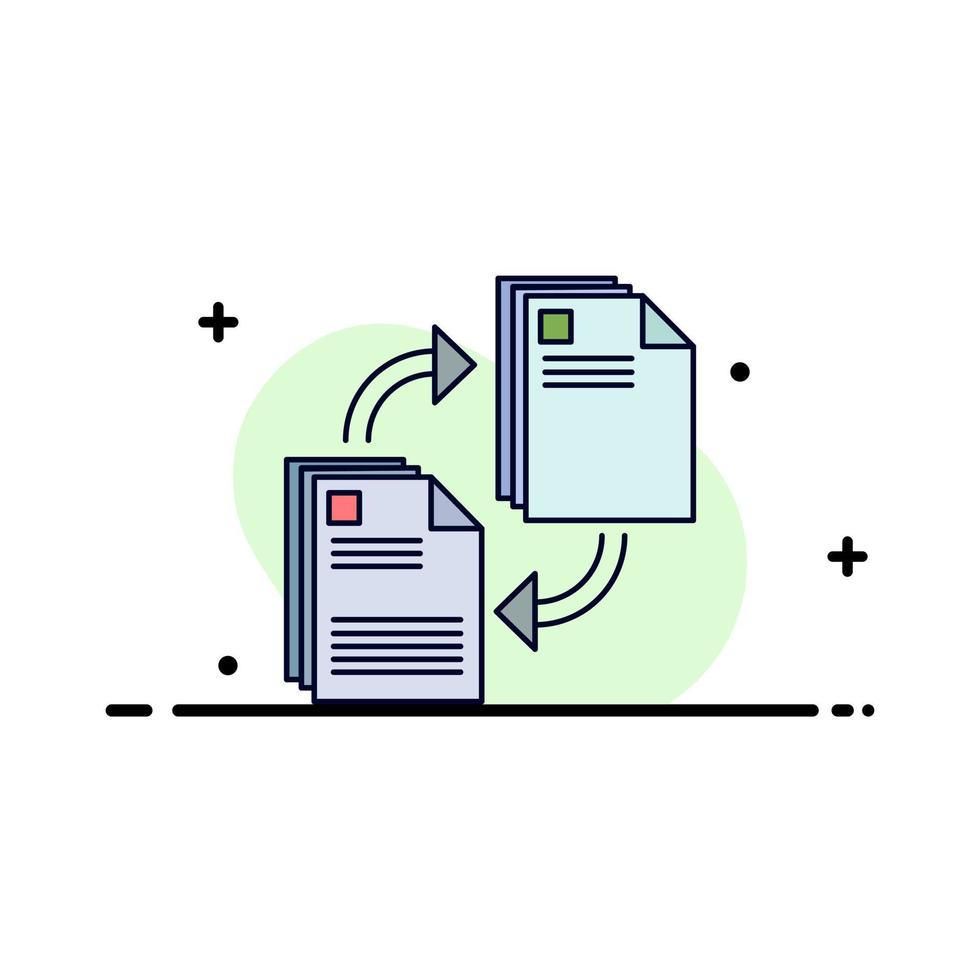 sharing share file document copying Flat Color Icon Vector