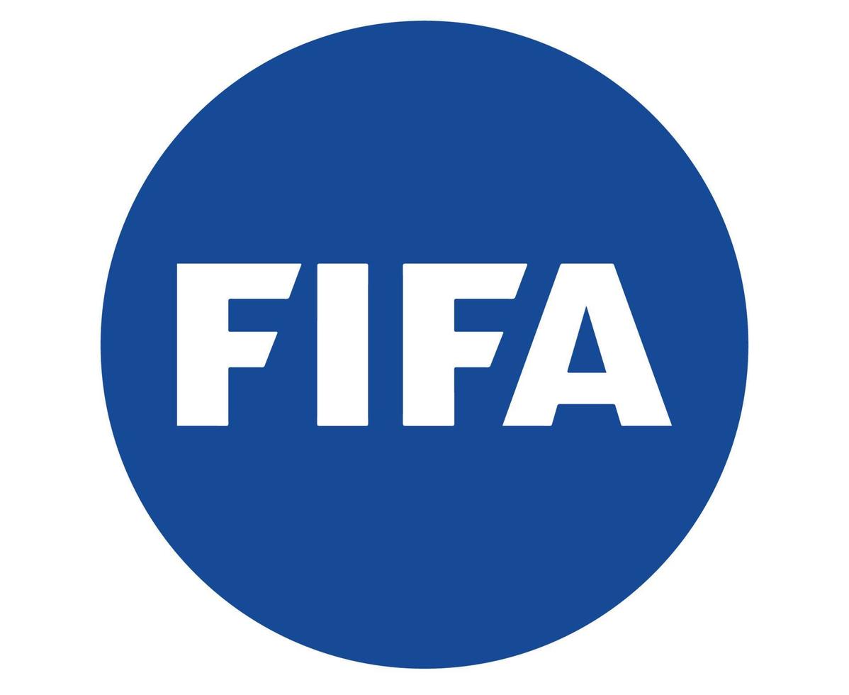 logotipo oficial de la fifa diseño de símbolo blanco y azul ilustración abstracta vectorial vector