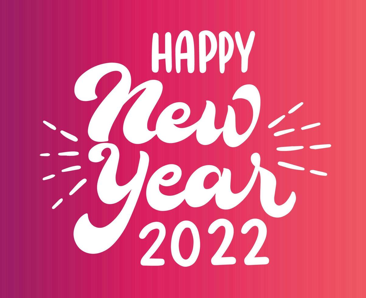 Happy New Year 2022 vector