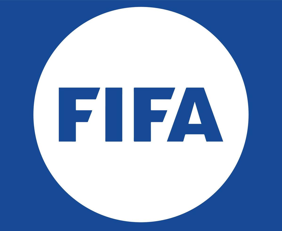 logotipo oficial de la fifa diseño de símbolo azul y blanco ilustración abstracta vectorial vector