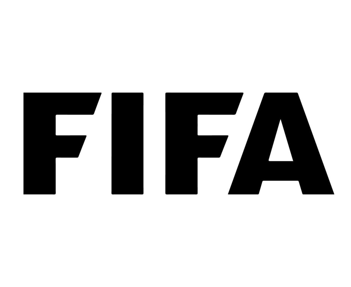 logotipo oficial de la fifa símbolo negro diseño vector ilustración abstracta