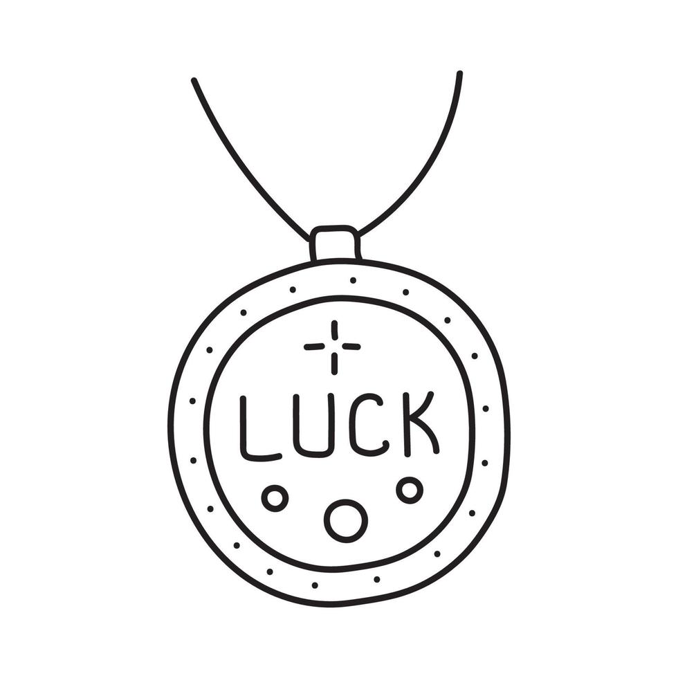 Amulet for good luck doodle vector