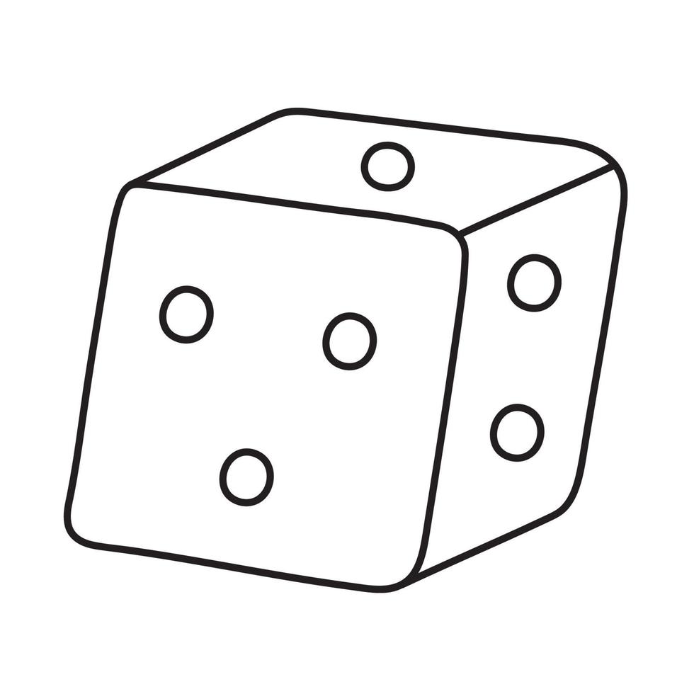 Dice in doodle style vector