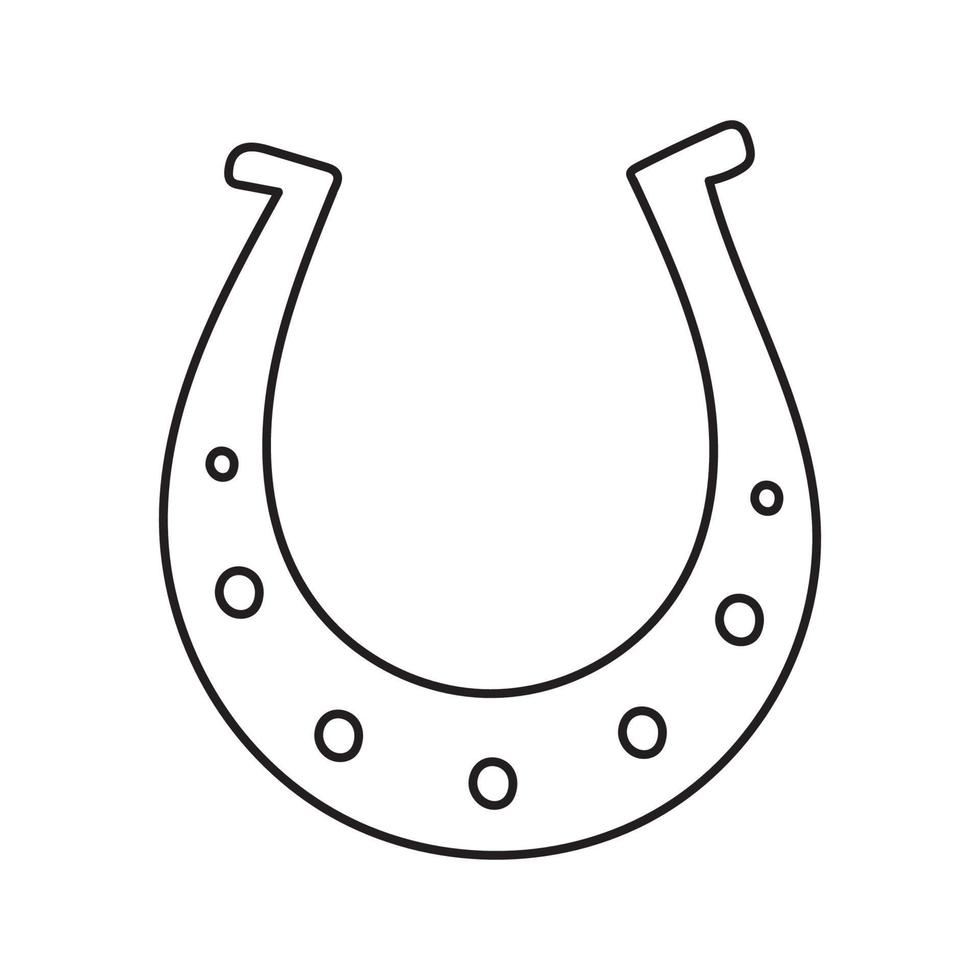 Horseshoe for good luck vector