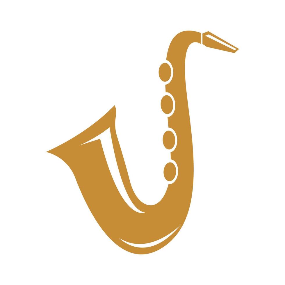 Saxophone logo icon design vector