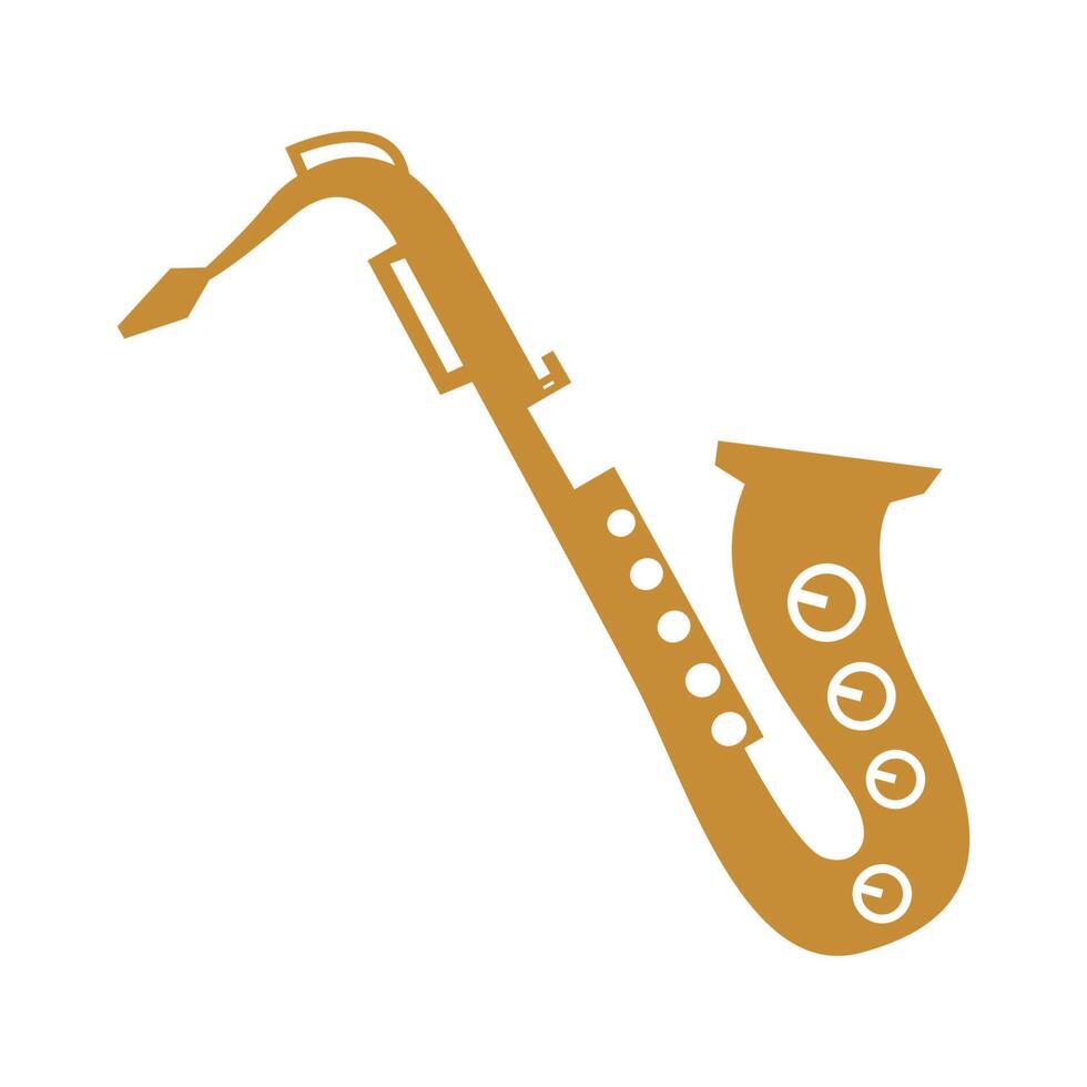 diseño de icono de logotipo de saxofón vector