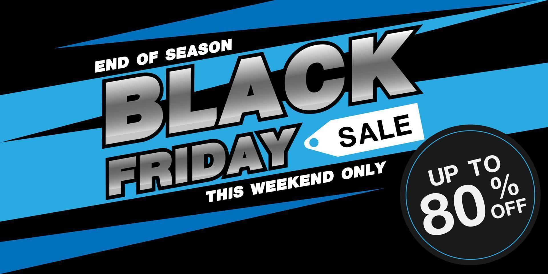 Black Friday sale banner promotion blue black white geometric speed layout design modern futuristic vector