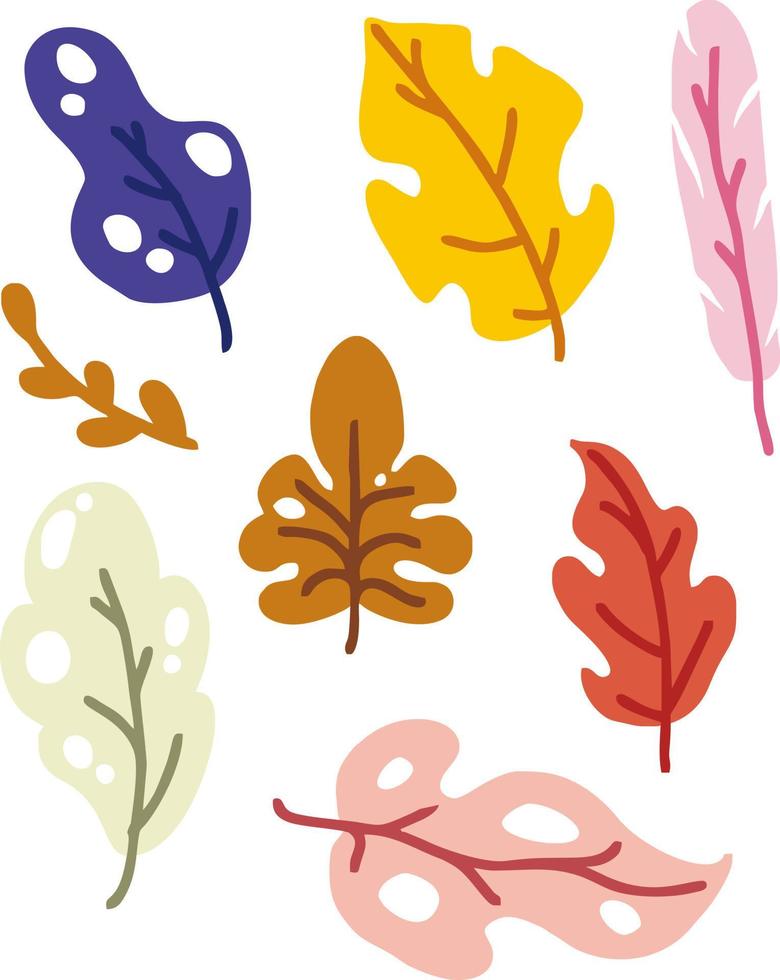 ilustración vectorial de conjunto de flores con varios colores sobre fondo blanco vector