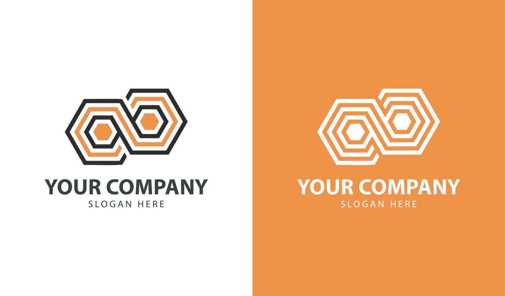 corporate company logo abstract monogram vector