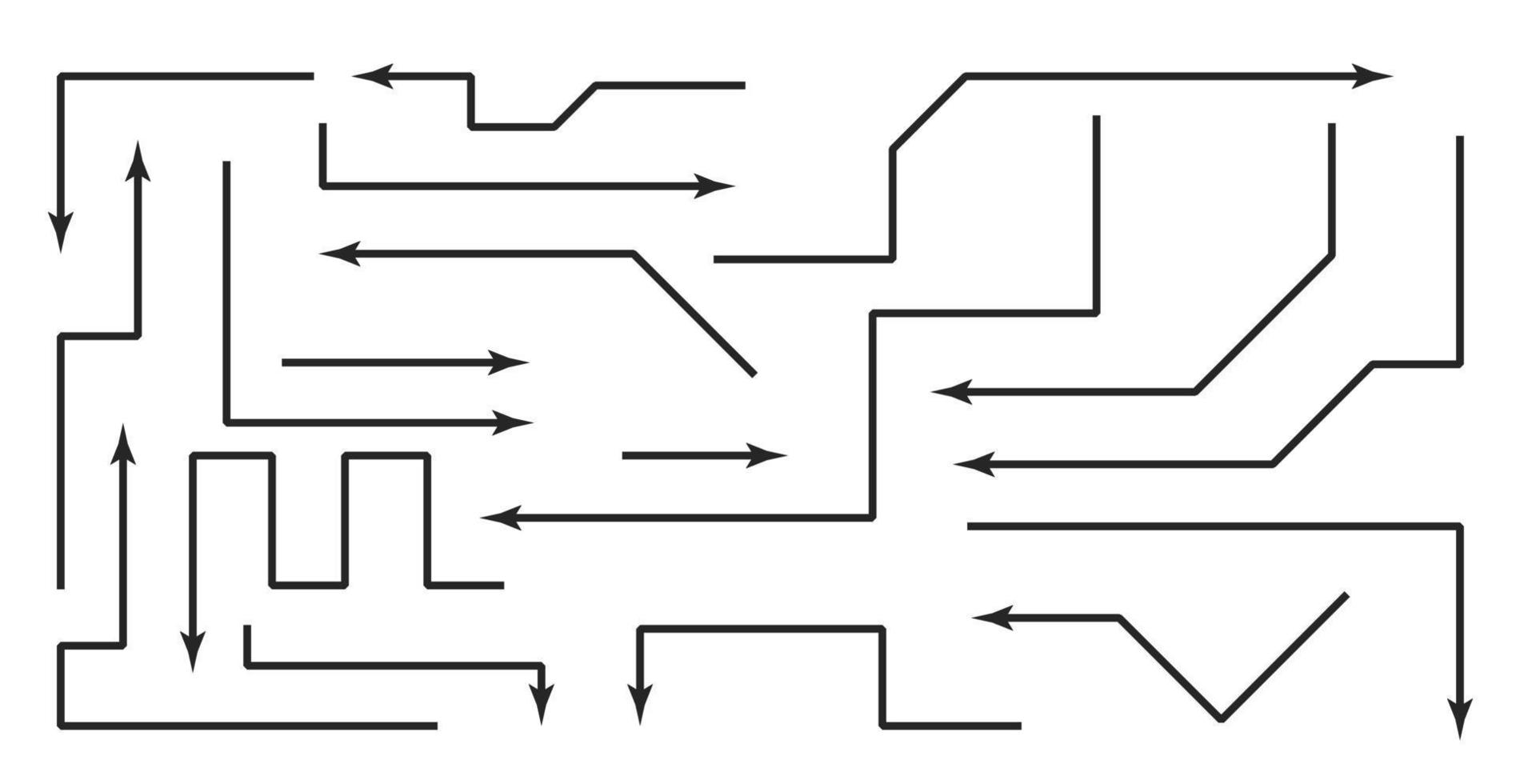 set of hand drawn strip arrow vector