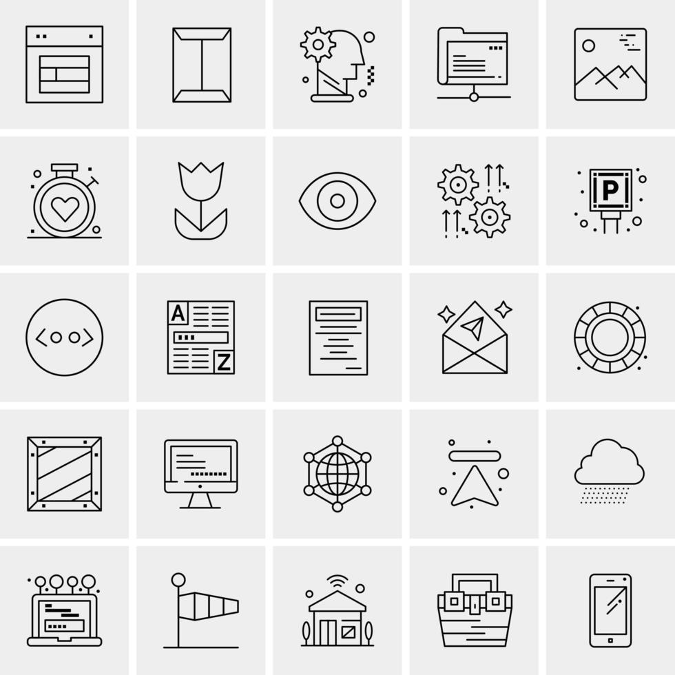 25 Universal Business Icons Vector Creative Icon Illustration to use in web and Mobile Related project