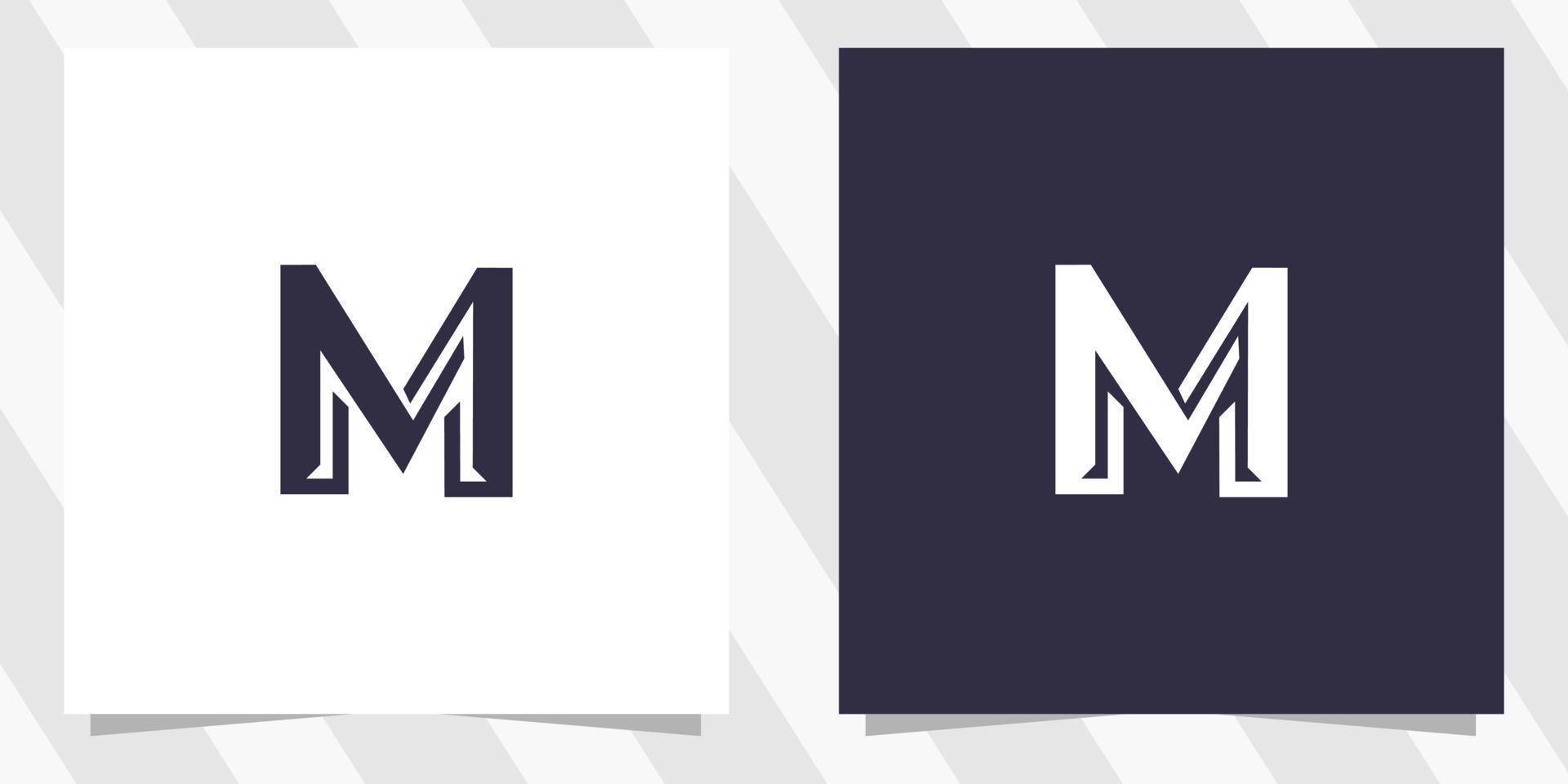 plantilla de diseño de logotipo letra m vector