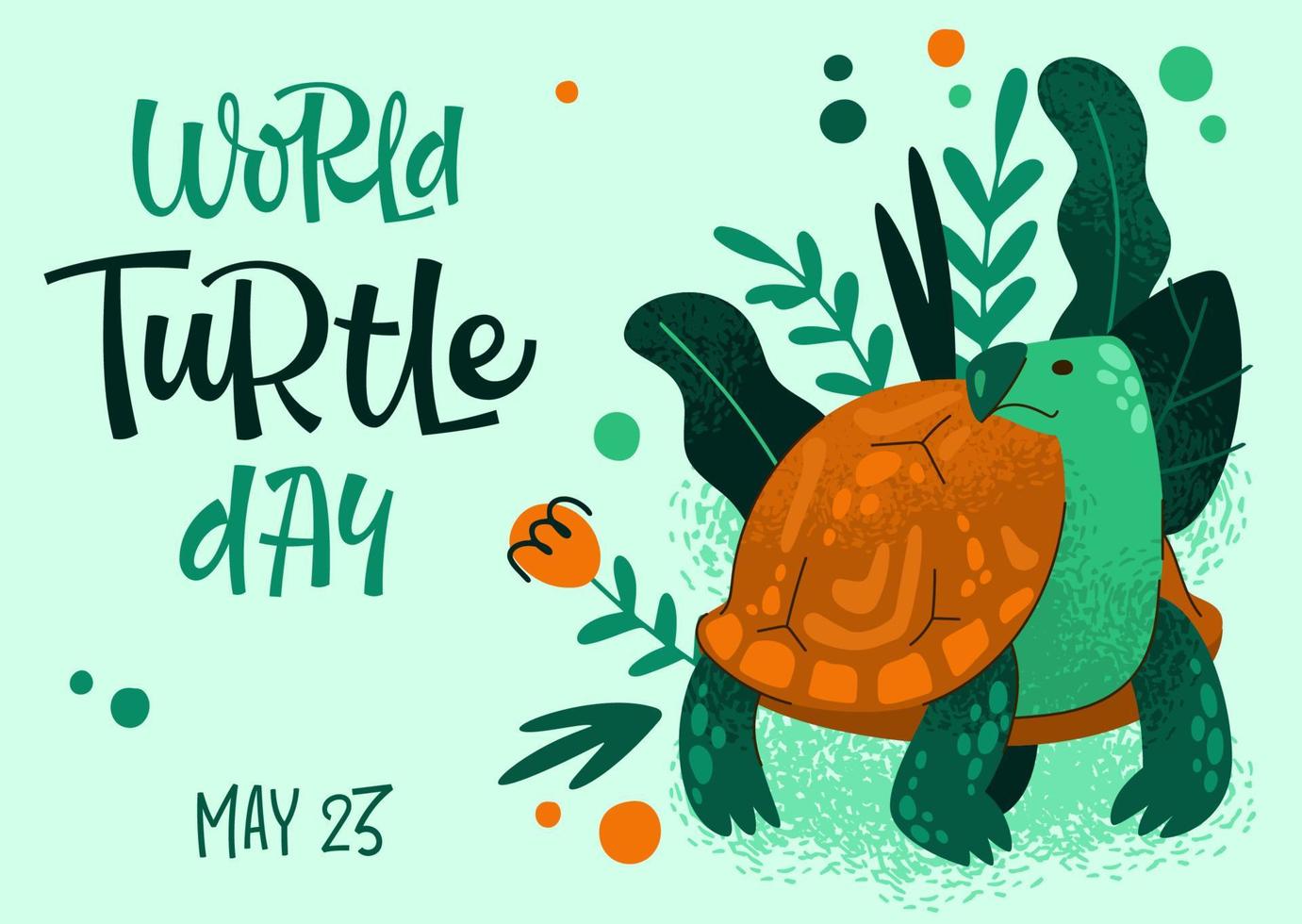 Poster with World Turtle Day announcement 14471583 Vector Art at Vecteezy