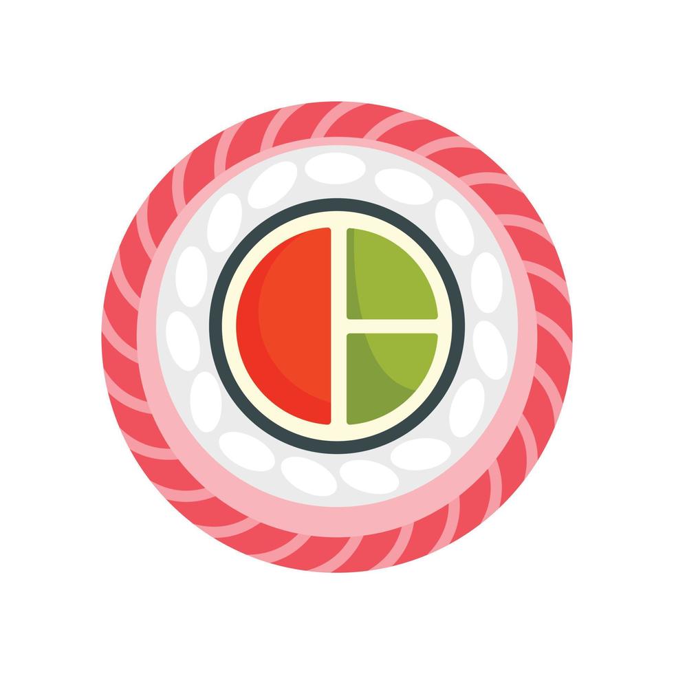 Mix sushi icon, flat style vector