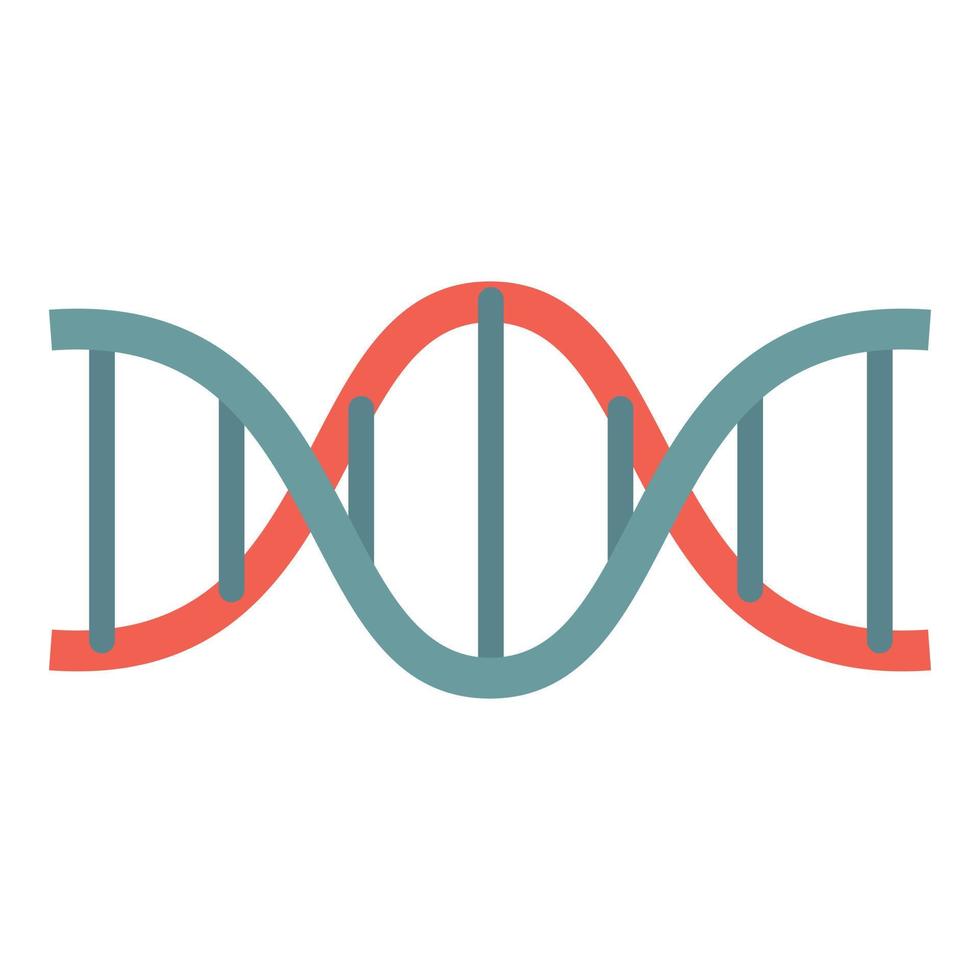 Red blue dna icon, flat style vector