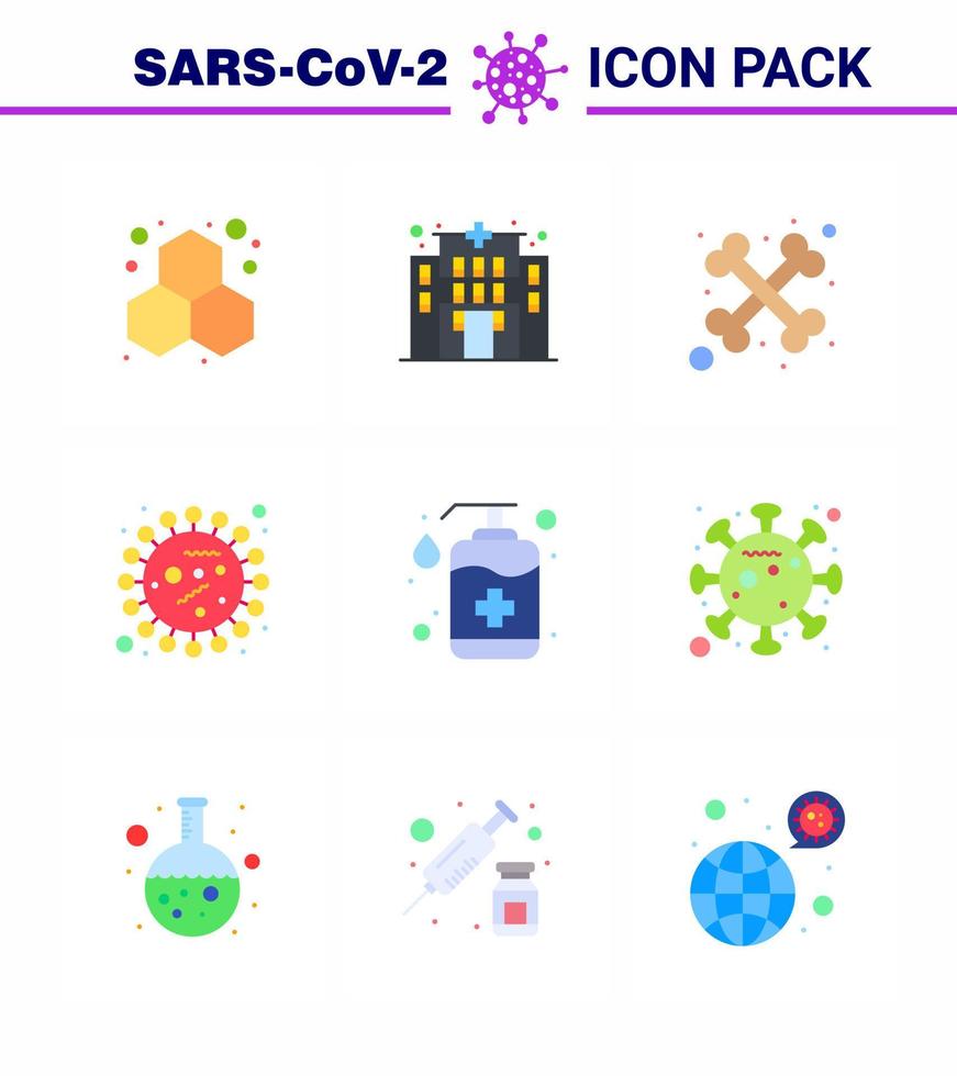 COVID19 corona virus contamination prevention Blue icon 25 pack such as handcare bottle cross bacteria covid viral coronavirus 2019nov disease Vector Design Elements