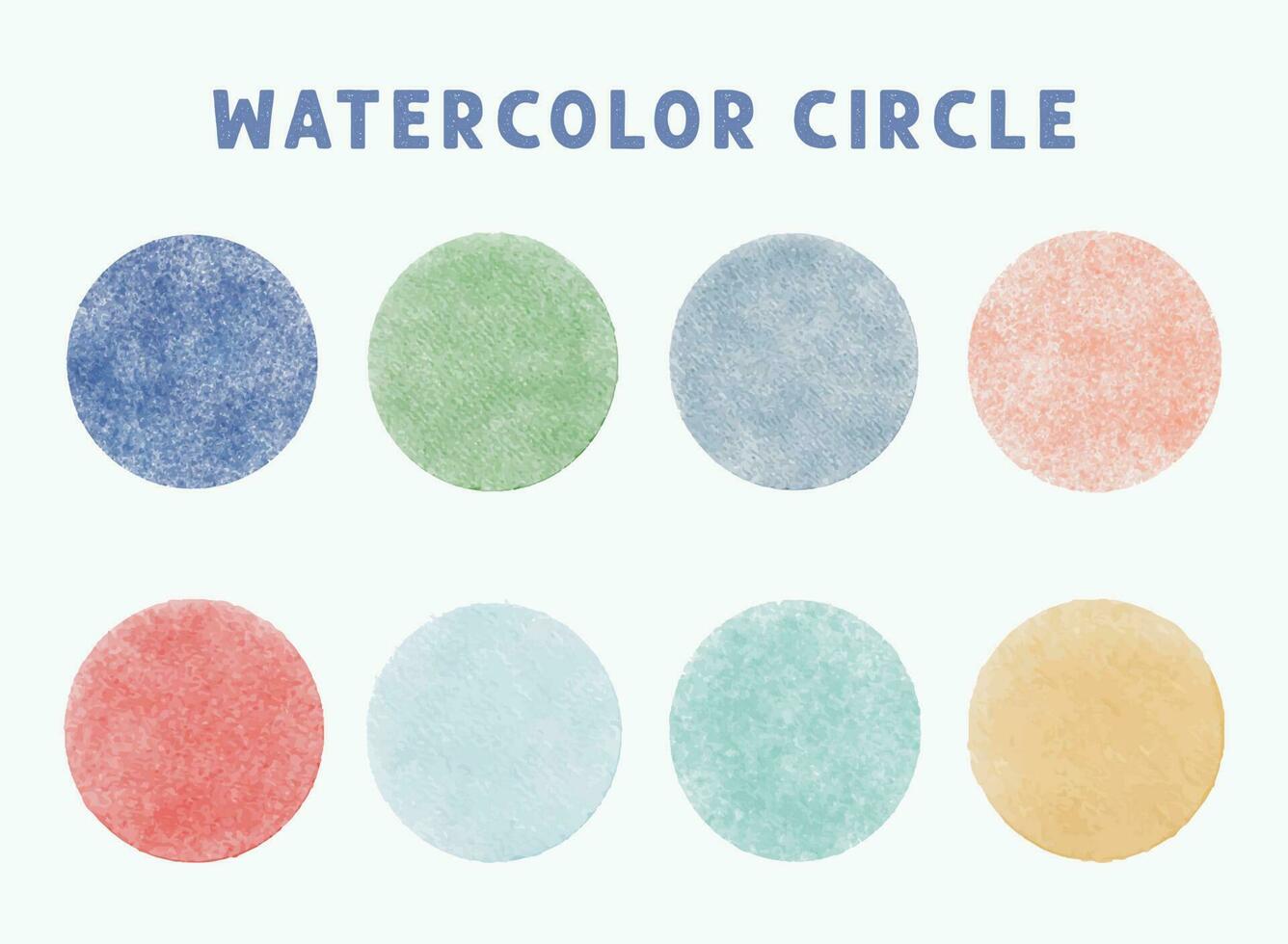 Watercolor rounded circles colorful circles set vector template vantage