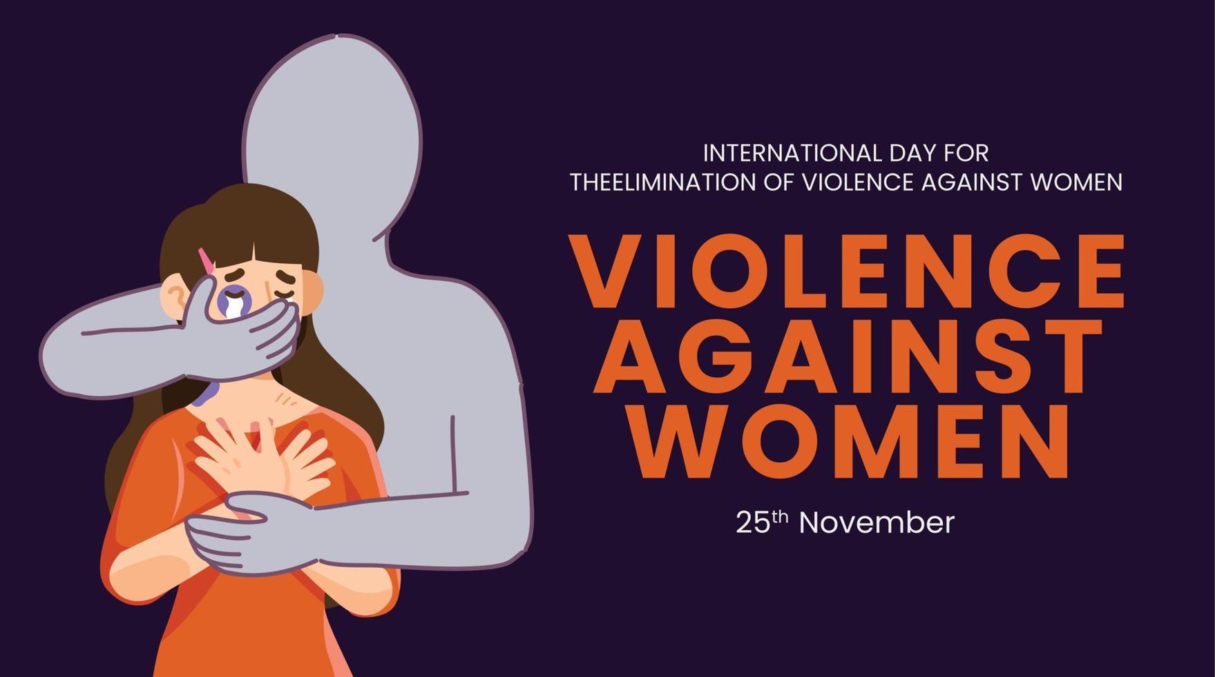 Innovative abstract for Elimination of Violence Against Women and creative design illustration for banner with text vector