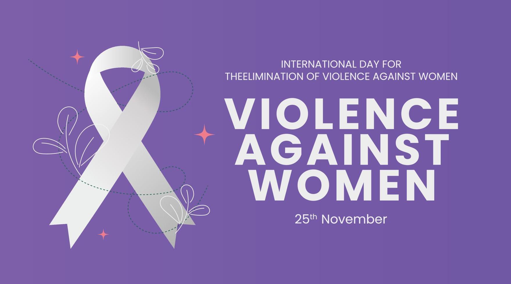 Vector illustration of a Background For International Day for the Elimination of Violence Against Women