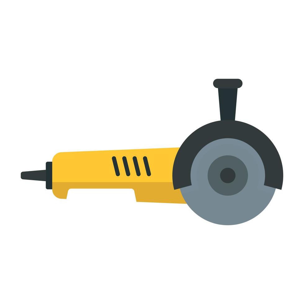 Angle grinder icon, flat style vector