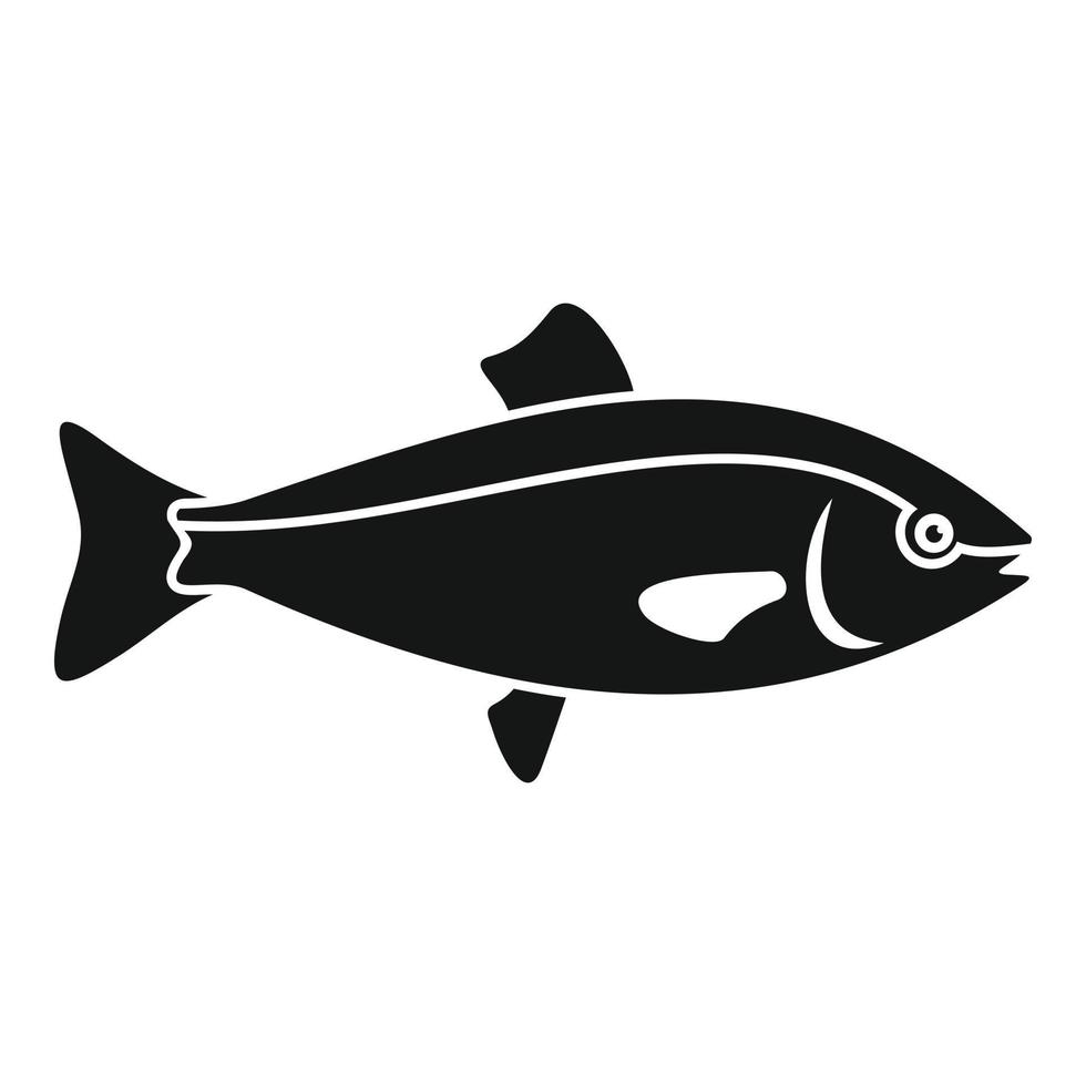 Ocean fish icon, simple style vector