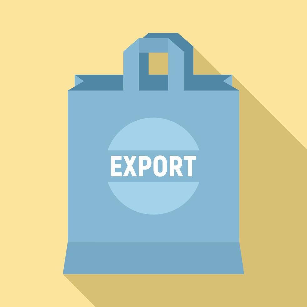 Eco hand bag icon, flat style vector