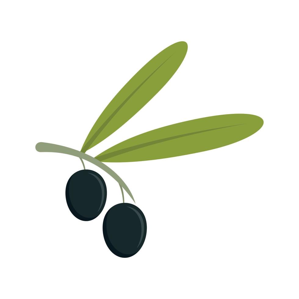 Olive icon, flat style vector