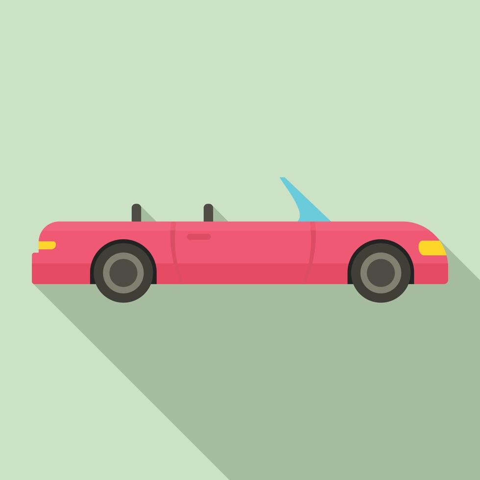 Cabriolet icon, flat style vector